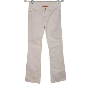 White Tory Burch‎ Boot Cut Jeans Wide Leg Size 24 Women's Pants